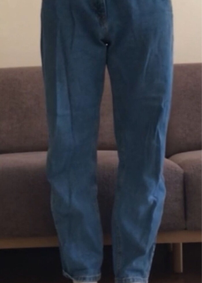 Pull and bear koyu mavi erkek pantolon - Görsel 4