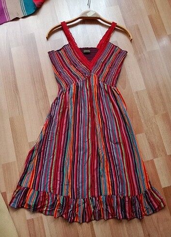 etnik/otantik/nakış yazlık kısa elbise 
