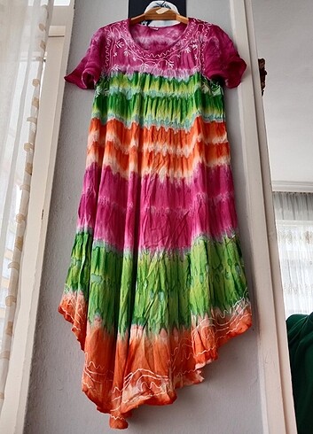 American Vintage Etnik, otantik, vintage, hint şile bezi elbise