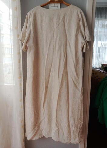 Chima ham keten yazlık elbise vintage salaş