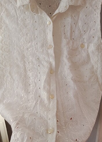 38 Beden beyaz Renk fisto keten kumaş japone kol beyaz gömlek 