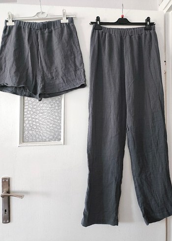 4'lü salaş kimono takımı keten kumaş - Görsel 5