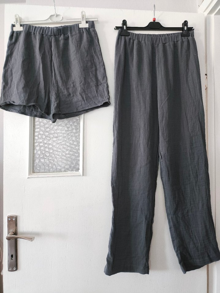 4'lü salaş kimono takımı keten kumaş - Görsel 5