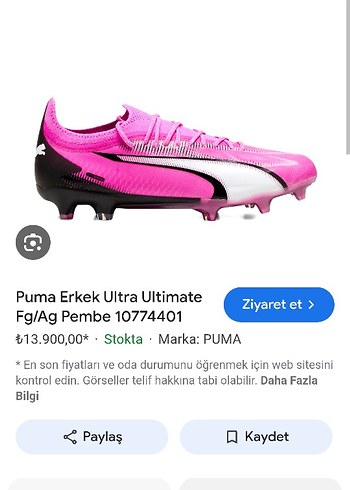 Puma Ultra Ultimate Fg Ag Pembe Krampon