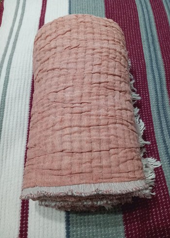 Nakışlı Çok Renkli Keten Çocuk Battaniyesi - Görsel 2