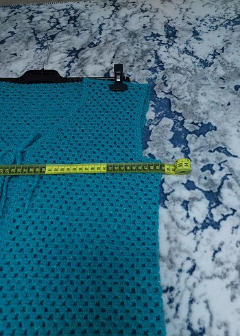 yeşil  Nakışlı  Örgü Kadın Yelek - Görsel 7