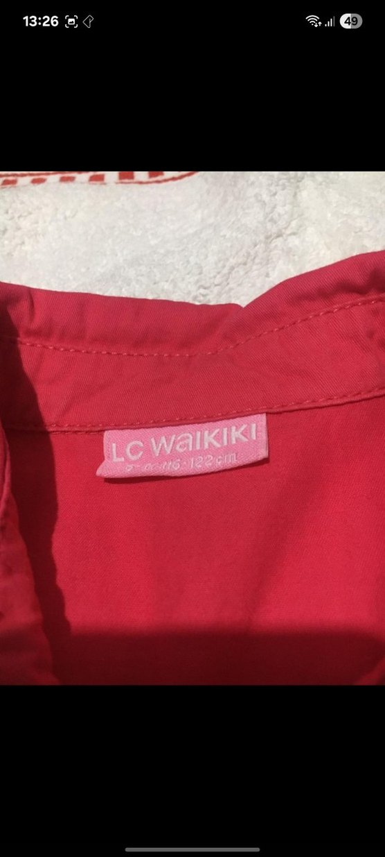 Düğmeli, Yakalı Kız Çocuk Elbisesi - Görsel 4