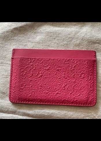 Dantel Detaylı Pembe Deri Kadın Cüzdanı - Görsel 4