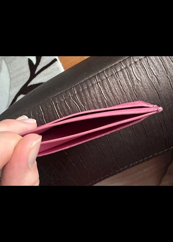 Dantel Detaylı Pembe Deri Kadın Cüzdanı - Görsel 5