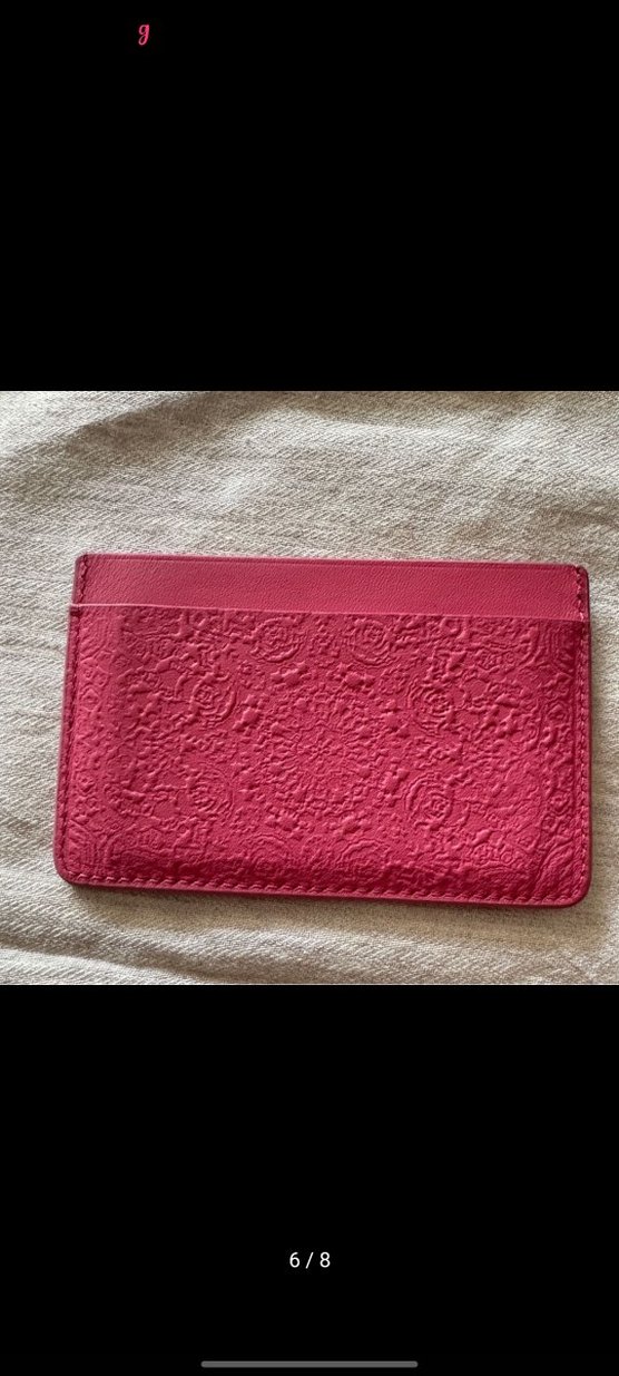 Dantel Detaylı Pembe Deri Kadın Cüzdanı - Görsel 4