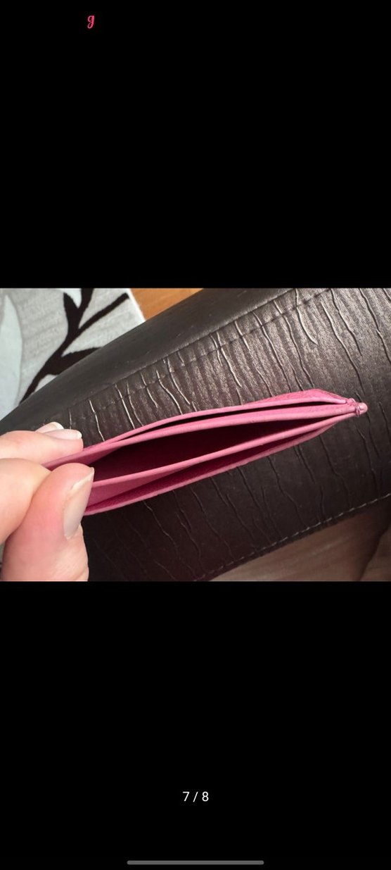 Dantel Detaylı Pembe Deri Kadın Cüzdanı - Görsel 5