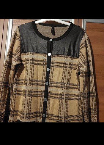 uzun düğmeli hırka - Görsel 5