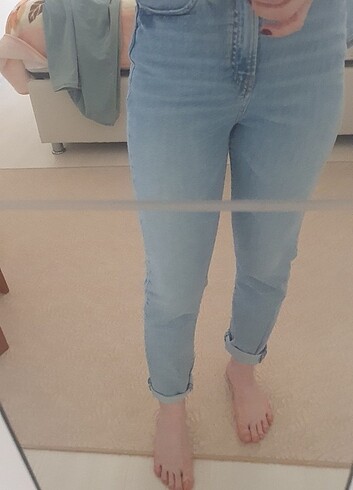 xs Beden Mavi all blue moom fit tarz jean
