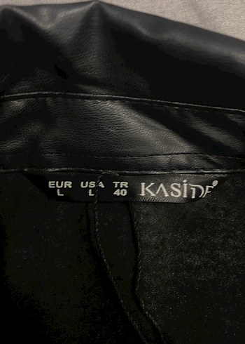 Cepli Siyah Deri Kadın Ceket - Görsel 2