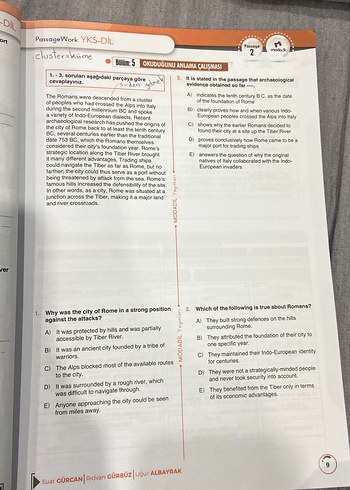 Modadil Okuma Kelime Çalışmaları Yksdil İngilizce Passagework - Görsel 6