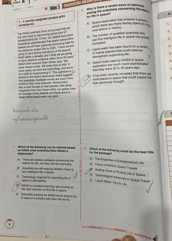 Modadil Okuma Kelime Çalışmaları Yksdil İngilizce Passagework - Görsel 3