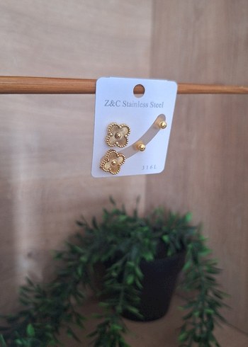 Çelik #küpe set - Görsel 2