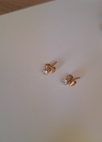 Parlak taşlı küpe - Görsel 2