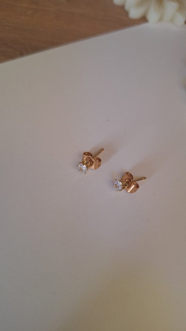 Parlak taşlı küpe - Görsel 2