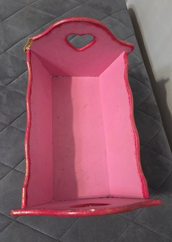 Pastel Pembe Ahşap Bebek Beşiği (Oyuncak) - Görsel 4