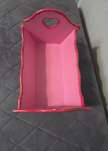 Pastel Pembe Ahşap Bebek Beşiği (Oyuncak) - Görsel 5
