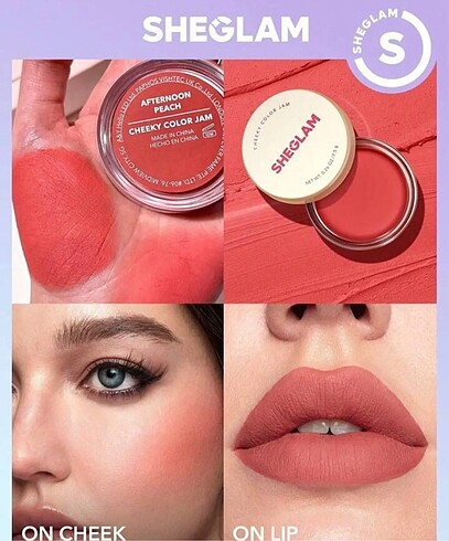 Beden çeşitli Renk Sheglam check on lip
