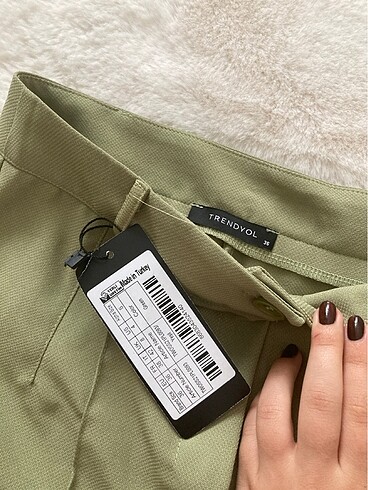 36 Beden haki Renk Trendyol pantolon