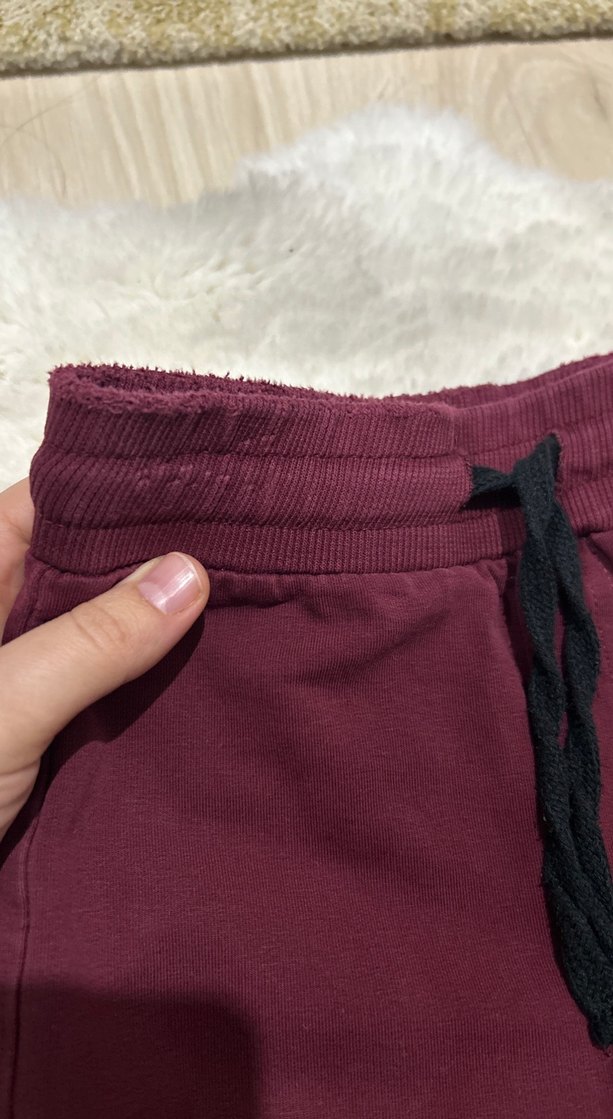 Bordo Nakışlı Erkek Eşofman Altı - Görsel 2