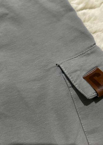 Gri Erkek Çocuk Bol Kesim Cep Detaylı Pantolon - Görsel 2