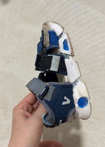 Çocuk Mavi Gri Cırt Cırtlı sandalet - Görsel 3