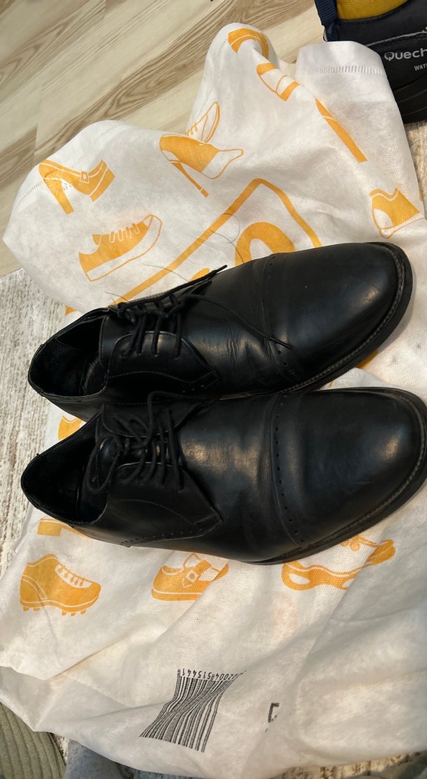 Klasik Siyah Deri Erkek Ayakkabı - Görsel 3