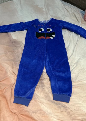 Erkek Çocuk Mavi Fermuarlı Pijama - Görsel 2