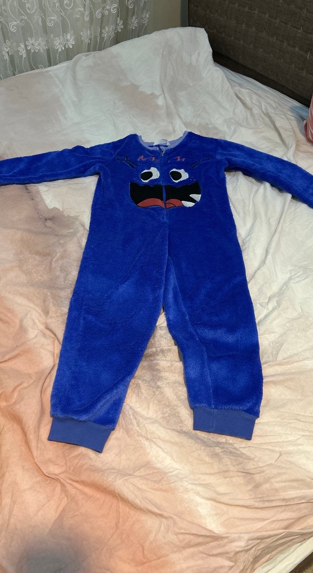 Erkek Çocuk Mavi Fermuarlı Pijama - Görsel 2