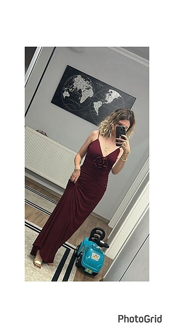 xs Beden bordo Renk TrendyolMilla Abiye Elbise