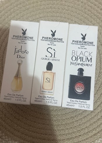Kadın Parfüm Seti 3x45ml Dior, Armani, Yves Saint Laurent - Görsel 3