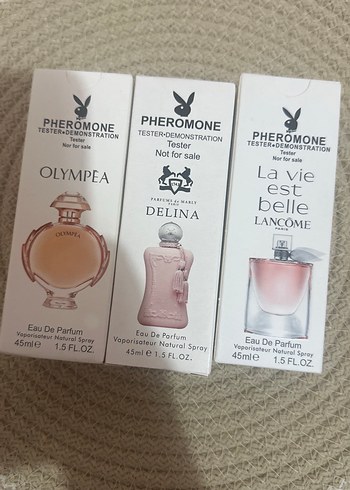 Kadın Parfüm Seti - 3x45ml Tester - Görsel 5