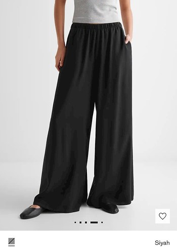 Siyah Rahat Kesim Kadın Pantolon - Görsel 5
