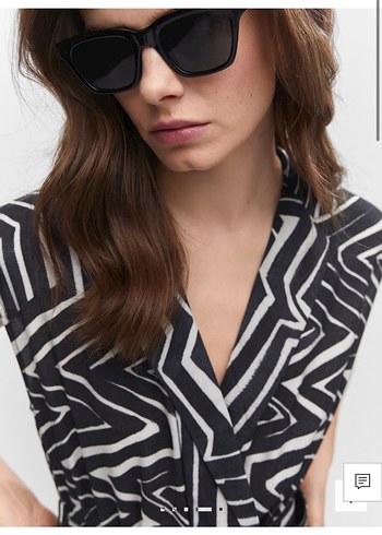 Siyah Gri Zebra Desenli Kemerli Kadın Tulum - Görsel 4