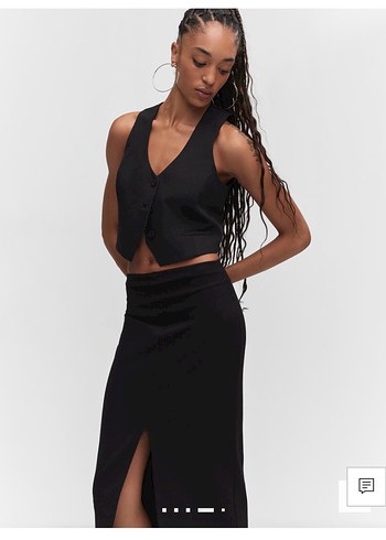 Siyah Uzun Kadın Etek - Görsel 4