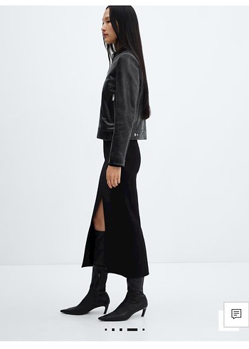 Siyah Uzun Kadın Etek - Görsel 5