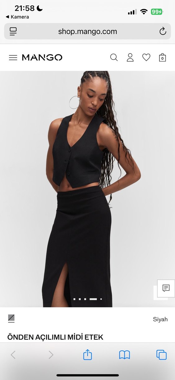 Siyah Uzun Kadın Etek - Görsel 4