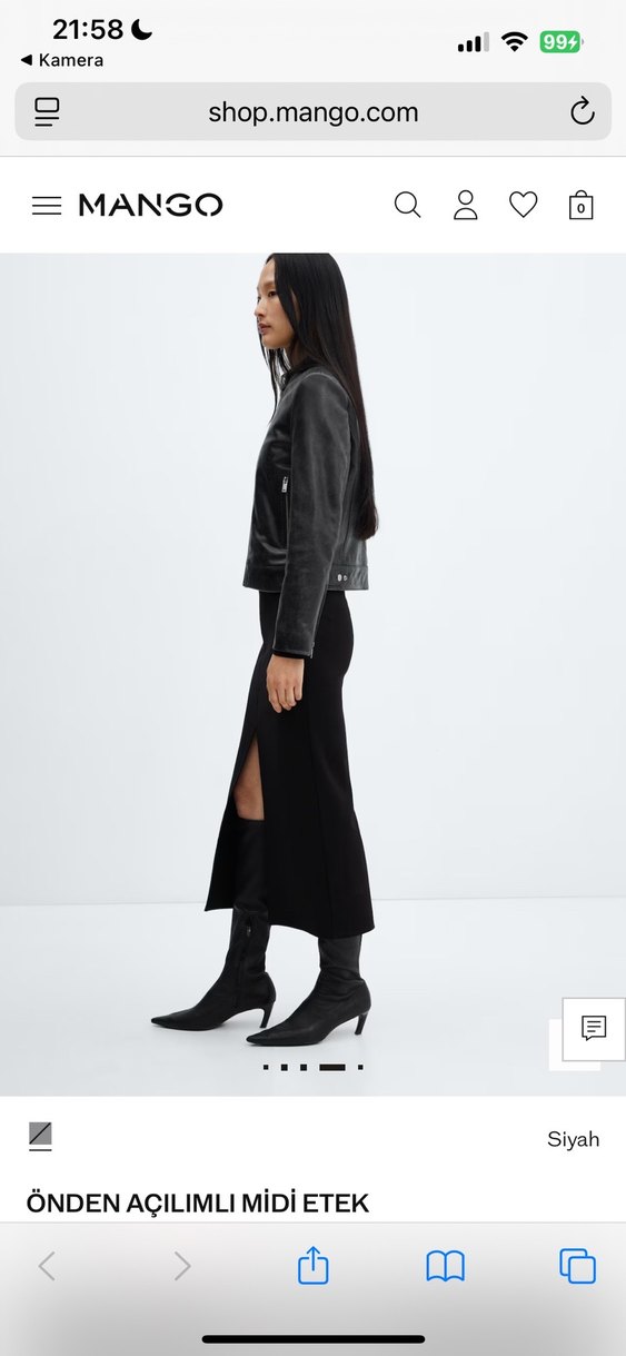 Siyah Uzun Kadın Etek - Görsel 5