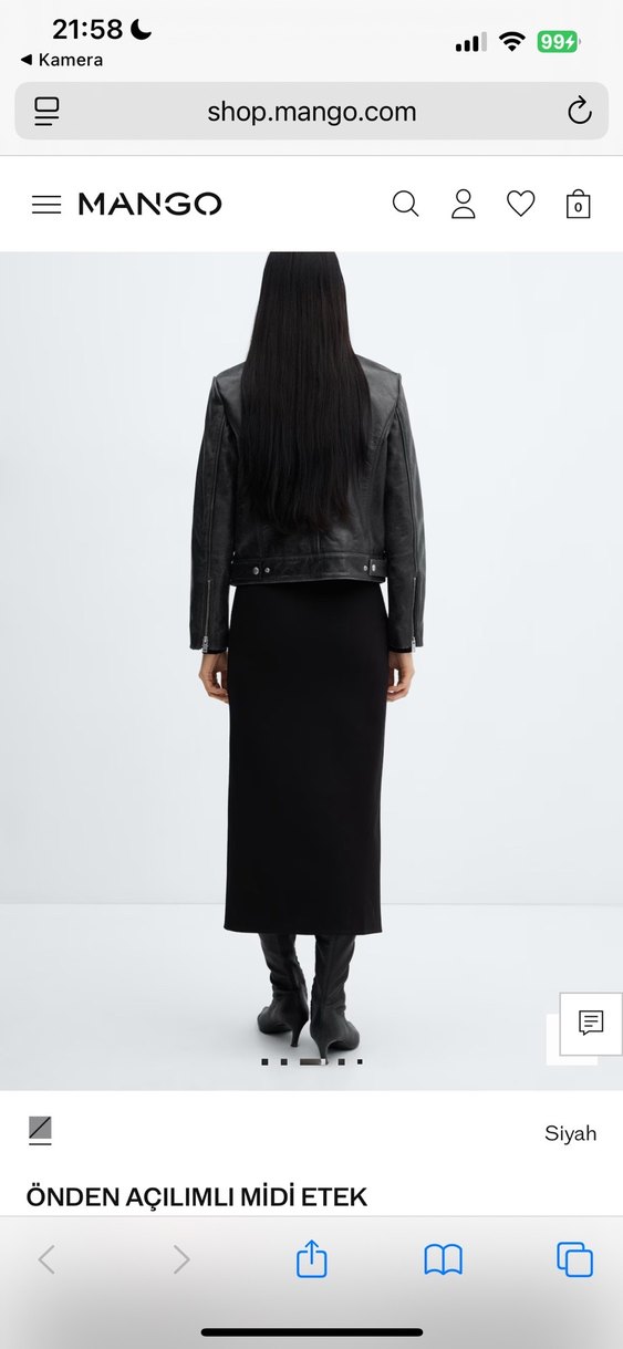 Siyah Uzun Kadın Etek - Görsel 3