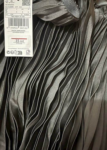 Kadın Siyah Piliseli Midi Etek - Görsel 6