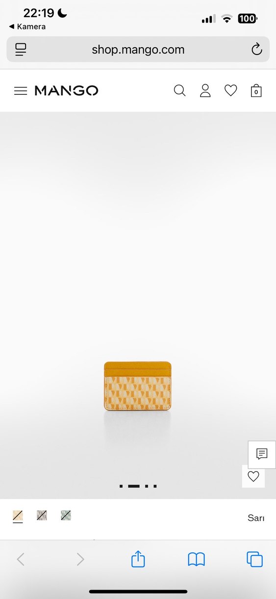 Sarı Minimalist Elastik Kadın Cüzdanı - Görsel 2