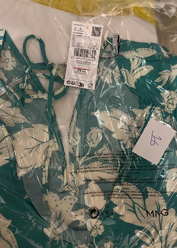 Bohem Stil V Yakalı Turkuaz Uzun Elbise - Görsel 6