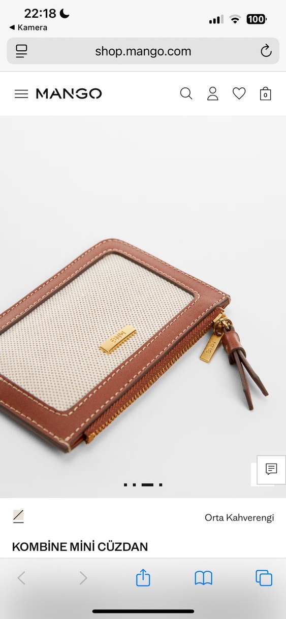 Bej Deri Fermuarlı Kadın Cüzdanı - Görsel 3