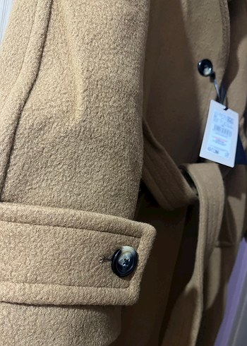 MANGO Kemerli Yün Palto - Görsel 8