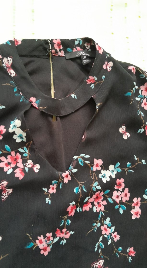 Uzun Kollu Çiçek Desenli Bohem Elbise - Görsel 3