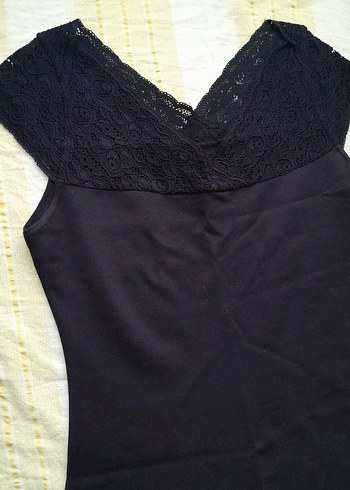 Siyah V Yakalı Midi Kadın Abiye Elbise - Görsel 2